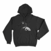 Astronaut On The Moon Print Unisex Hoodie Black