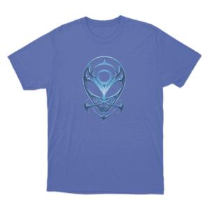 Blue Alien Symbol Unisex T Shirt Blue