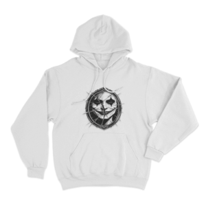 Broken Mirror Joker Unisex Hoodie White