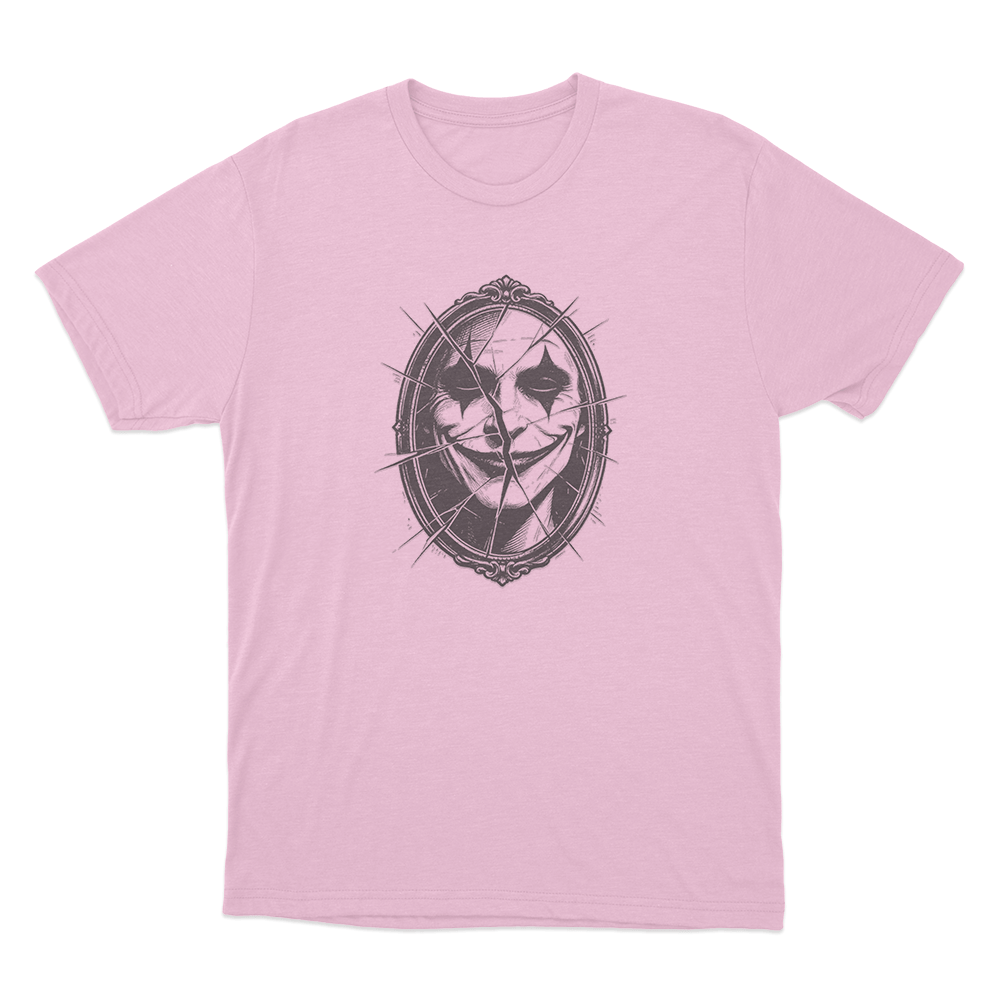 Broken Mirror Joker Unisex T Shirt Pink Broken Mirror Joker Unisex T Shirt Pink