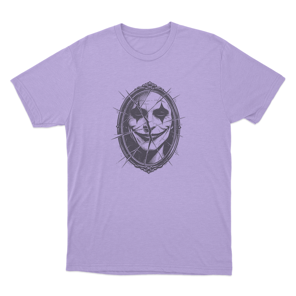 Broken Mirror Joker Unisex T Shirt Purple Broken Mirror Joker Unisex T Shirt Purple