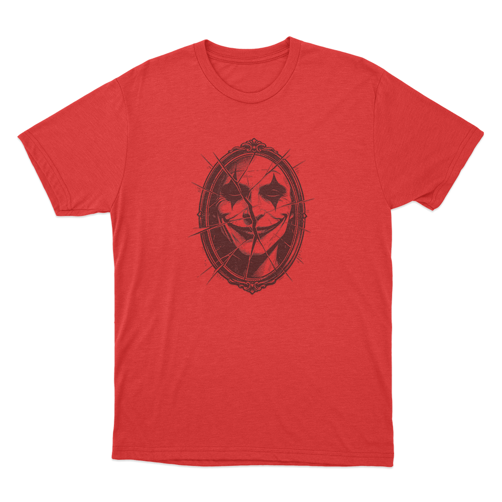 Broken Mirror Joker Unisex T Shirt Red Broken Mirror Joker Unisex T Shirt Red