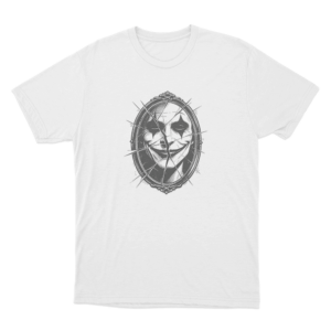 Broken Mirror Joker Unisex T Shirt White