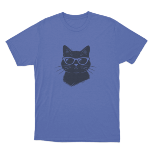 Cool Cat Unisex T Shirt Blue