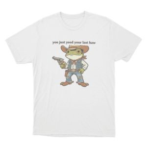 Cowboy Frog Unisex T Shirt White