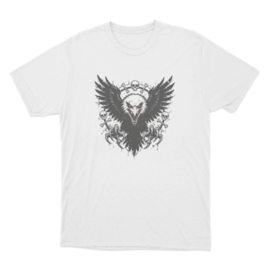 Dark Eagle And Skulls Unisex T Shirt White