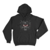 Dark Gothic Face Mirror Print Unisex Hoodie Black