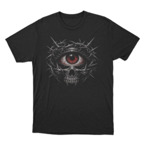 Dark Gothic Face Mirror Print Unisex T Shirt Black
