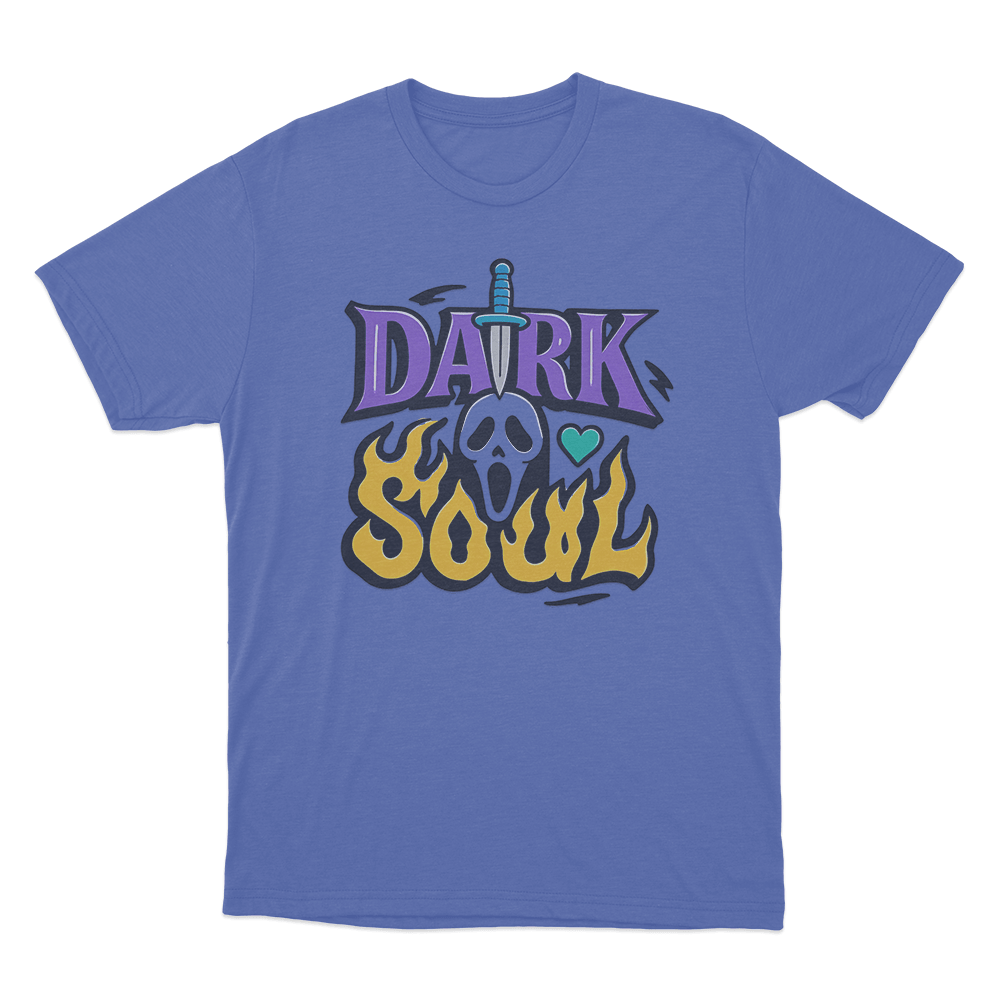 Dark Soul Flame Unisex T Shirt Blue Dark Soul Flame Unisex T Shirt Blue