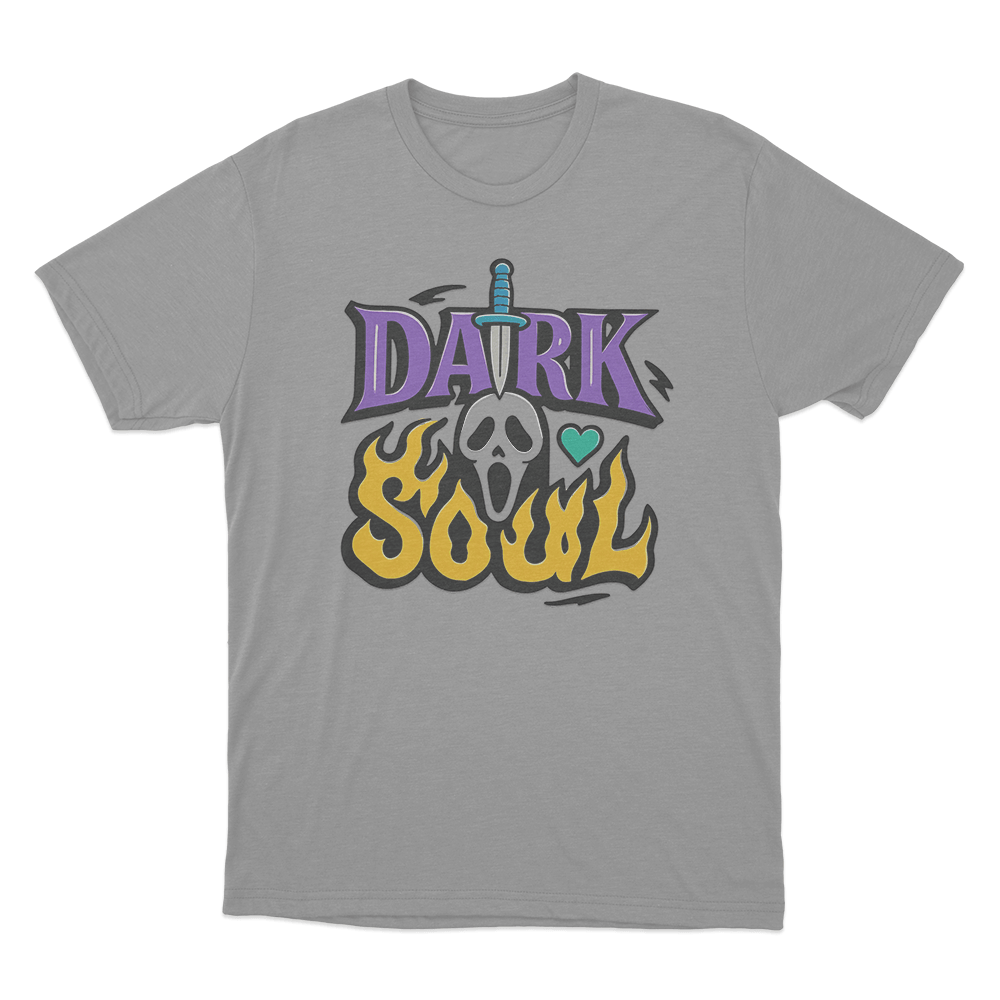 Dark Soul Flame Unisex T Shirt Grey Dark Soul Flame Unisex T Shirt Grey