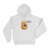Distracted Boyfriend Potato Print Unisex Hoodie White