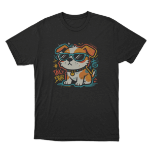 Dog Graffiti Art Print Unisex T Shirt Black