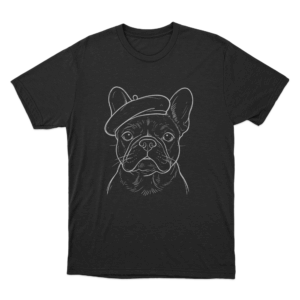 French Bulldog Sketch Unisex T Shirt Black