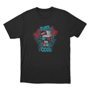 Red Evil Eye Skull Print Unisex T Shirt Black