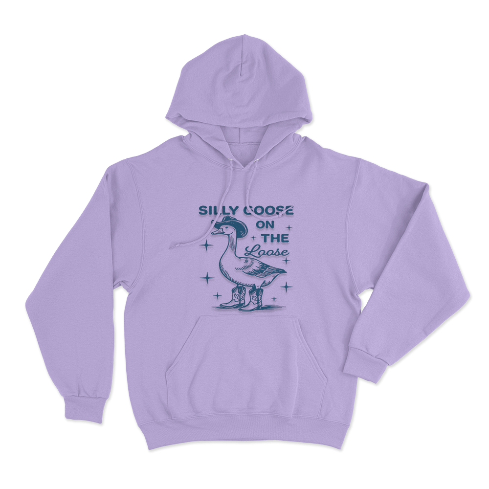 Silly Goose On The Loose Unisex Hoodie Purple Silly Goose On The Loose Unisex Hoodie Purple