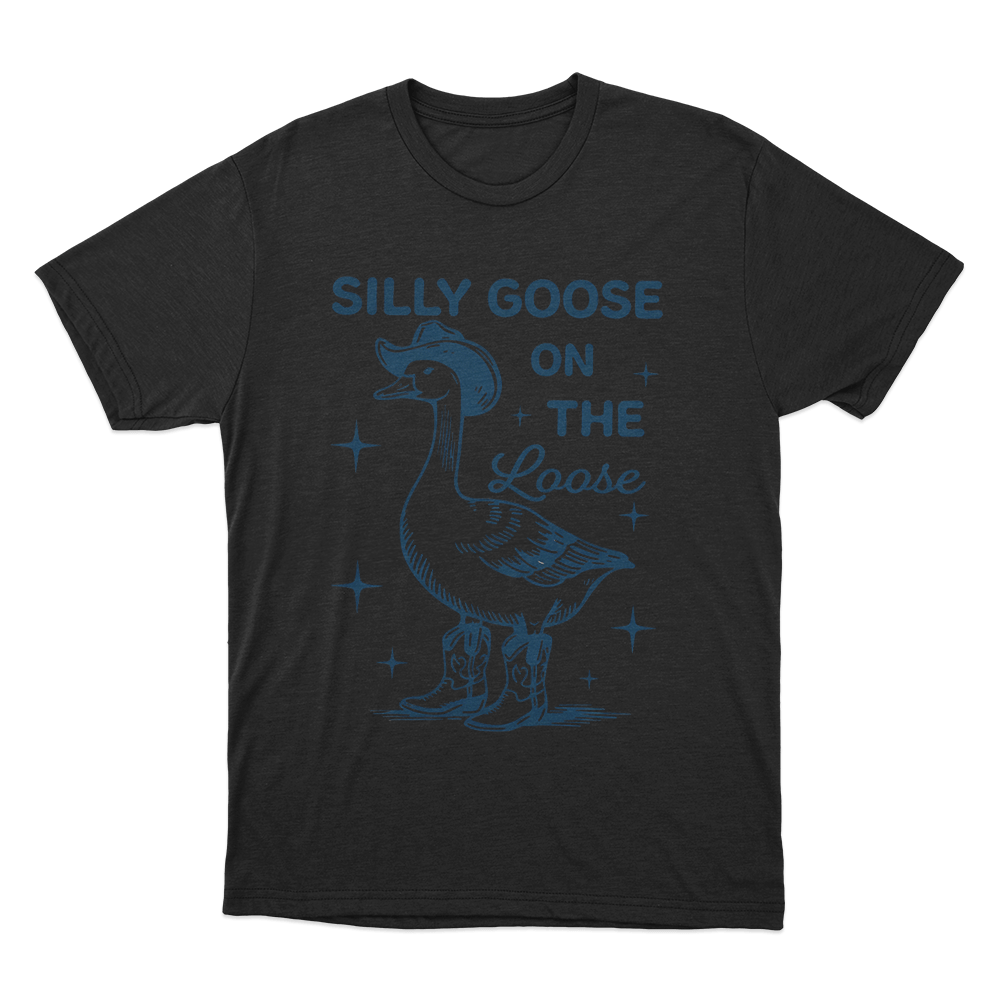 Silly Goose On The Loose Unisex T Shirt Black Silly Goose On The Loose Unisex T Shirt Black