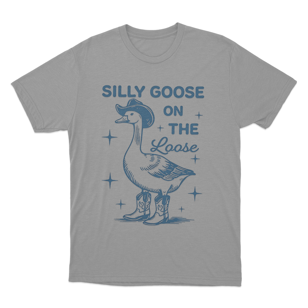 Silly Goose On The Loose Unisex T Shirt Grey Silly Goose On The Loose Unisex T Shirt Grey