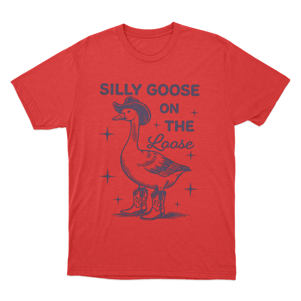 Silly Goose On The Loose Unisex T Shirt Red Silly Goose On The Loose Unisex T Shirt Red