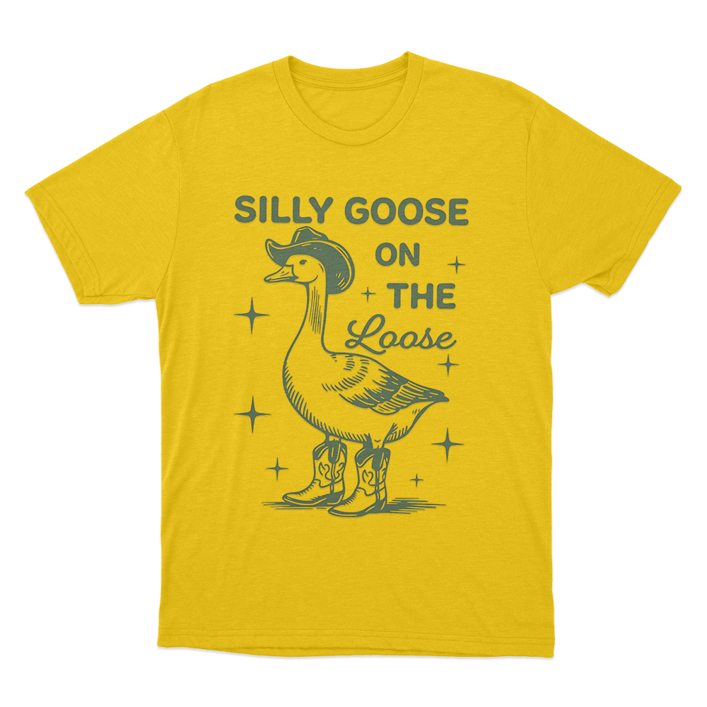 Silly Goose On The Loose Unisex T Shirt Yellow Silly Goose On The Loose Unisex T Shirt Yellow