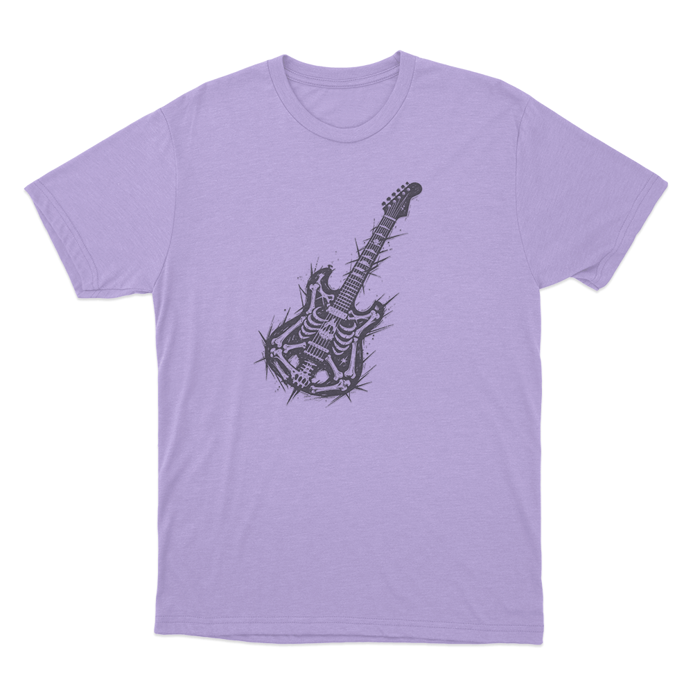 Skeleton Electric Guitar Unisex T Shirt Purple Skeleton Electric Guitar Unisex T Shirt Purple