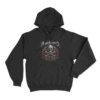 Skull And Red Roses Metal Print Unisex Hoodie Black