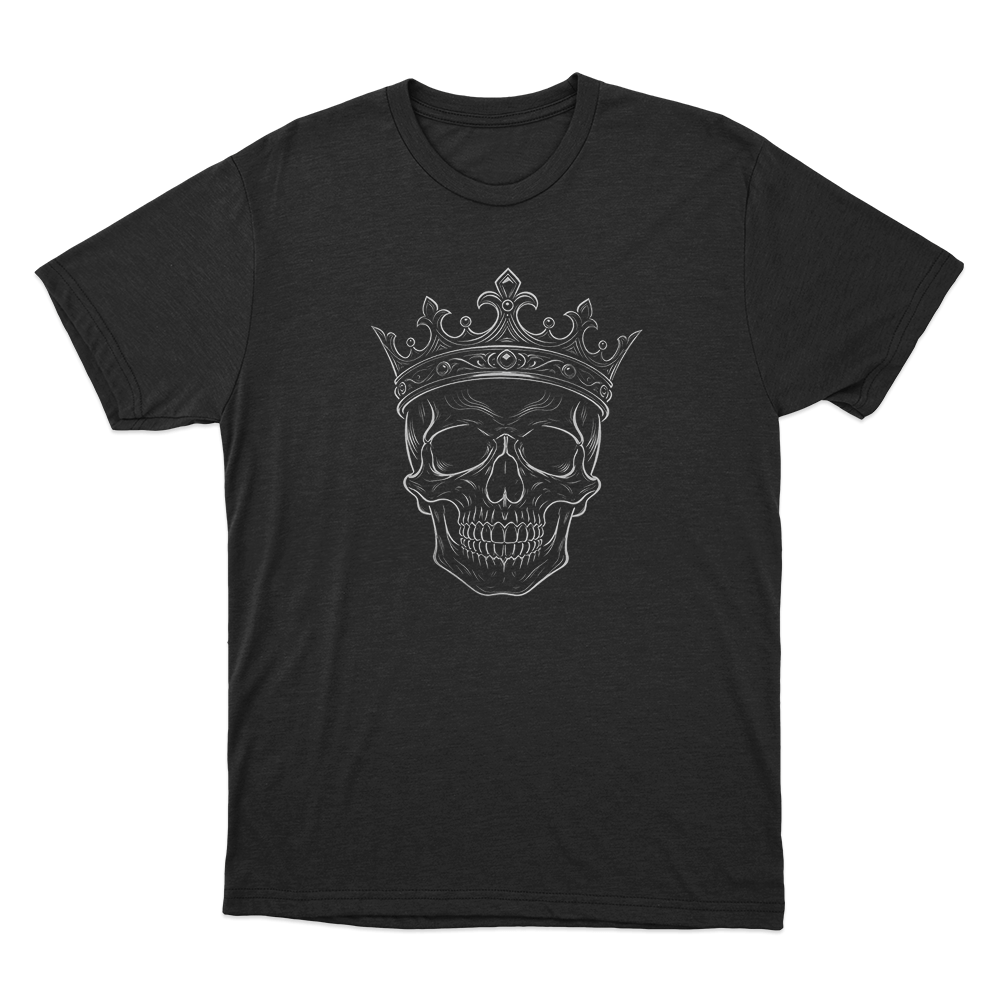 Skull With Crown Unisex T Shirt Black Skull With Crown Unisex T Shirt Black