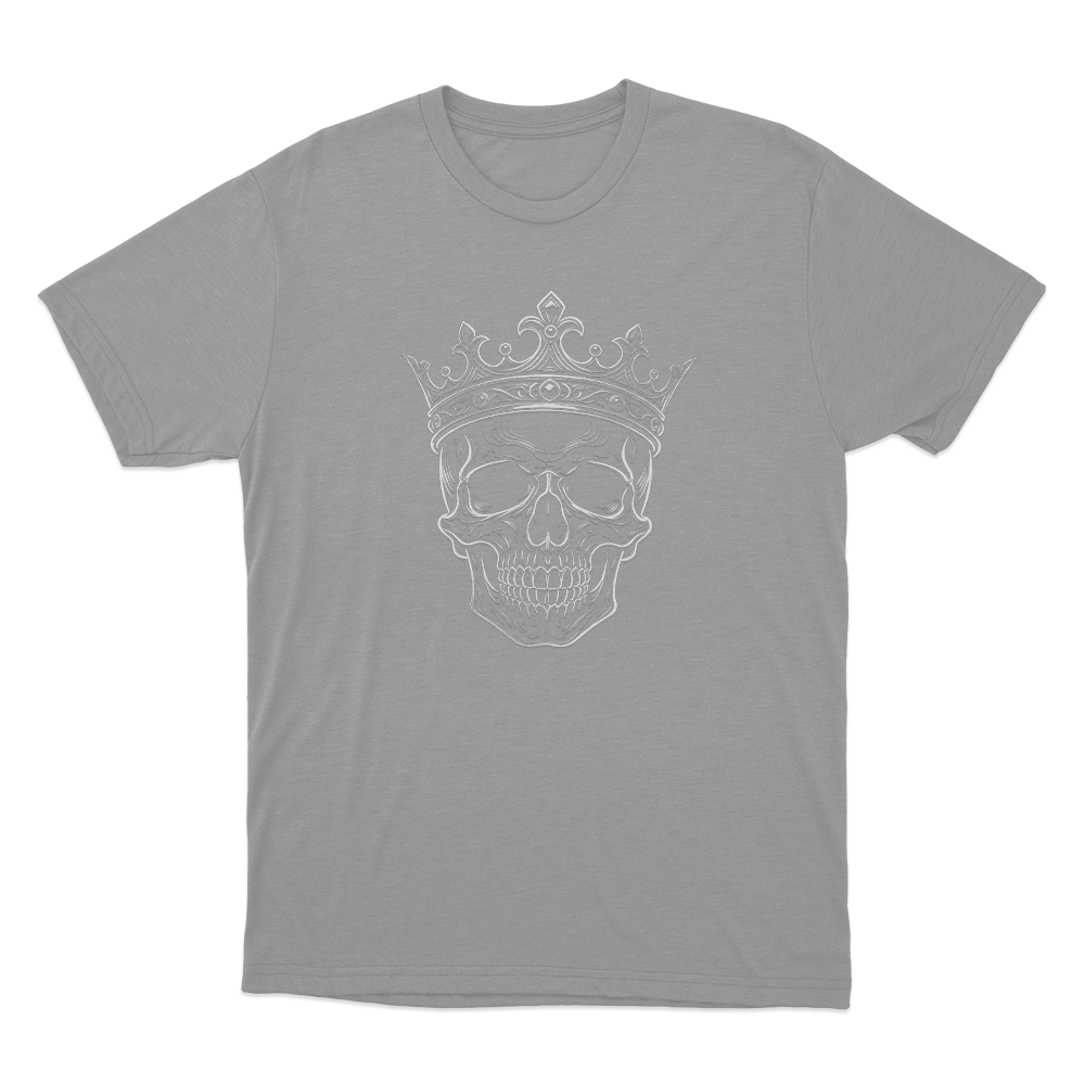 Skull With Crown Unisex T Shirt Grey Skull With Crown Unisex T Shirt Grey