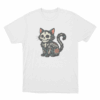 Tattooed Skeleton Cat Unisex T Shirt White