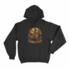 Vintage Cowboy Riding Horse Print Unisex Hoodie Black