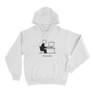 Waiting For Godot Unisex Hoodie White