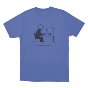 Waiting For Godot Unisex T Shirt Blue