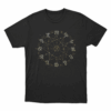 Zodiac Wheel Chart Unisex T Shirt Black